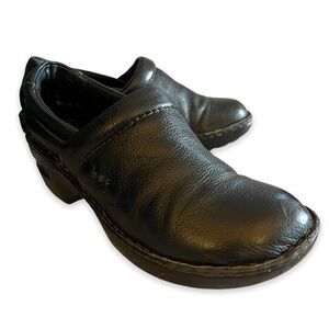 4 for $20 SALE! B.O.C Peggy Leather Clogs, Black, Size 6.5